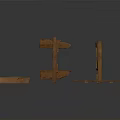 Unassembled Wooden Chair Parts With Scattered Planks And Frames On White Background