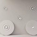 Water ripple lamp projection Flos ripple downlight spotlight embedded gypsum board downlight spotlight simple European gypsum lamp corrugated integrated gypsum lamp modern water ripple downlight 3d model
