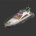 Modern Yacht Ship Private Ship 3d model