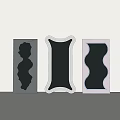 Modern Decorative Wall Mirrors With Various Shapes And Black Silver Pink Colors