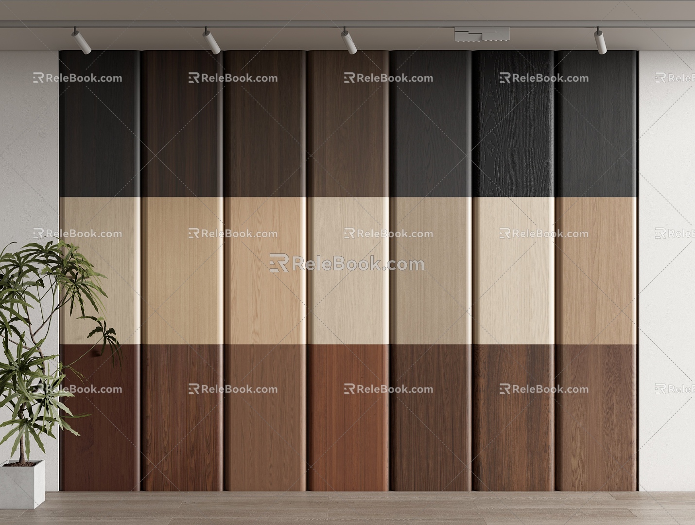 Wood veneer wall panel wall veneer wood veneer background wall wood grain wood veneer 3d model