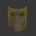 Modern Copper Colored Metal Mask With Mechanical Design And Structural Holes