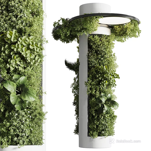 Hanging Basket Plants With Lush Green Foliage For Indoor Natural Home Decor Style 3d model 