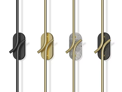 Modern Wall Lamps With Black Gold Silver Metal Finishes For Home Decor 3d model