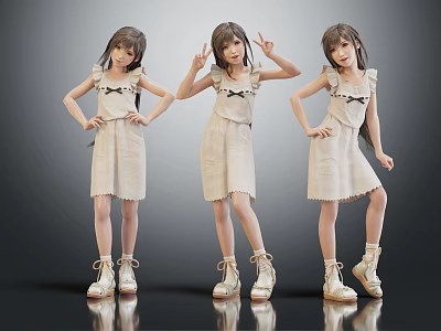 Modern Girl Child Tiffany Girl Tiffany 3d model
