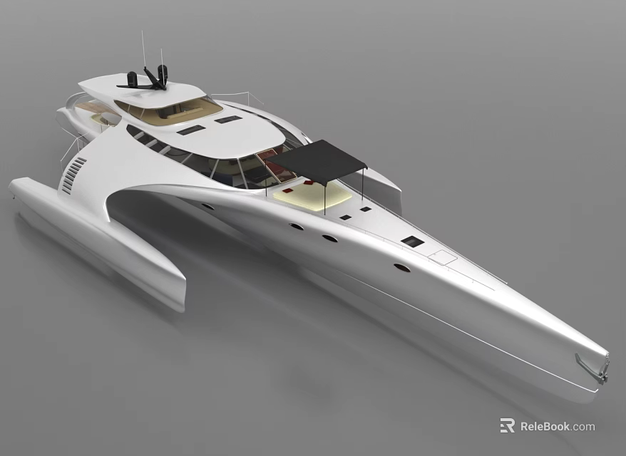 Futuristic Cosmic Aerospace Craft With Streamlined White Design And Black Technical Components 3d model 