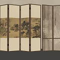 New Chinese-style screen partition 3d model