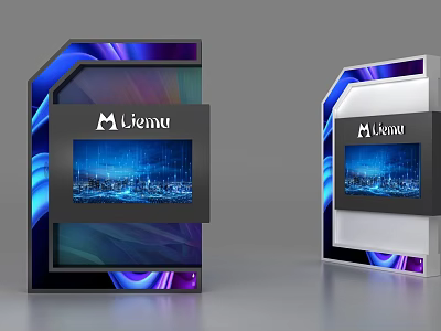 Public Facilities Vienna Modern Digital Display With Urban Landscape Illuminated Design 3d model