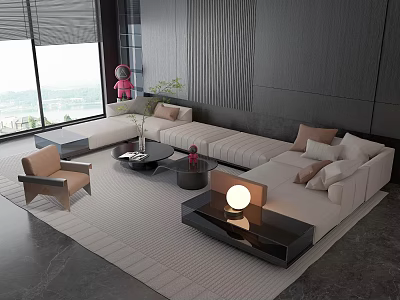 Modern sofa combination 3d model