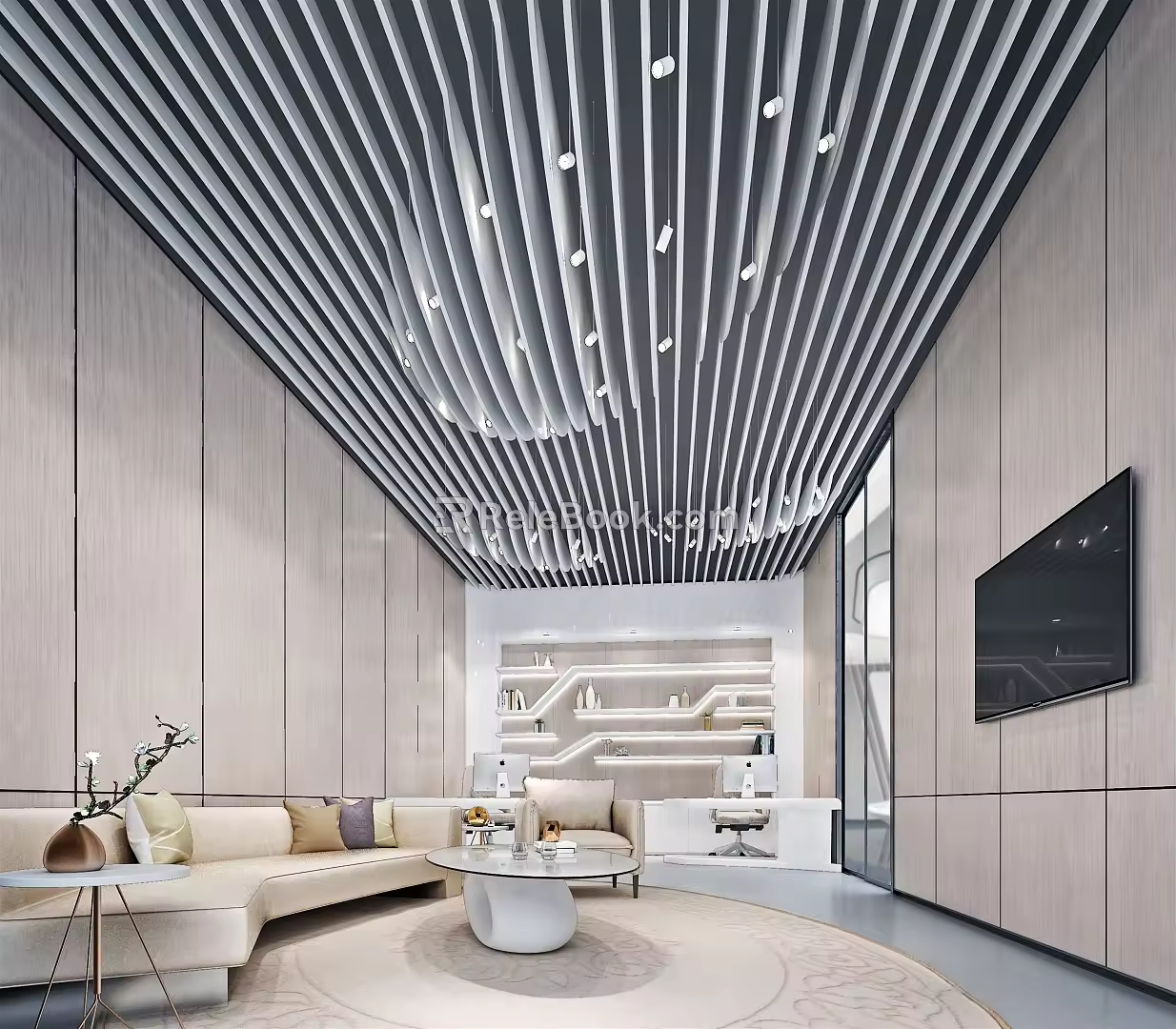 Modern Reception Room 3d model