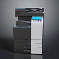 Multifunctional Office Printer With Digital Display Control Panel And Stacked Structure For Modern Office Use