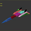 Modern Stealth Military Weapon Featuring Sleek Design Dual Engines And Pointed Nose
