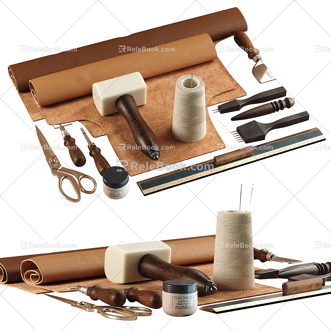 Tailor leather tool combination 3d model