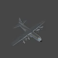US Air Force Passenger Aircraft With Four Propellers And Military Markings