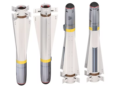 Tactical Military Weapons Missile Systems With Diverse Designs And Aerodynamic Structures 3d model