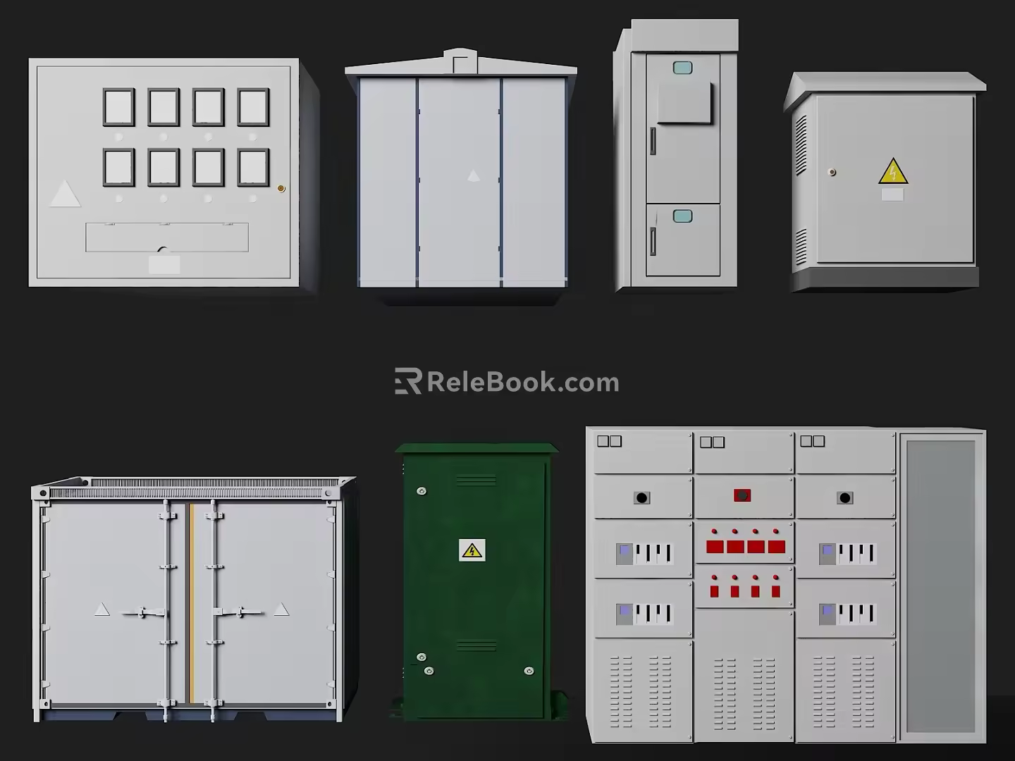 High and low voltage cabinet transformer distribution box distribution room ring network cabinet DC cabinet transformer strong and weak current box 3d model