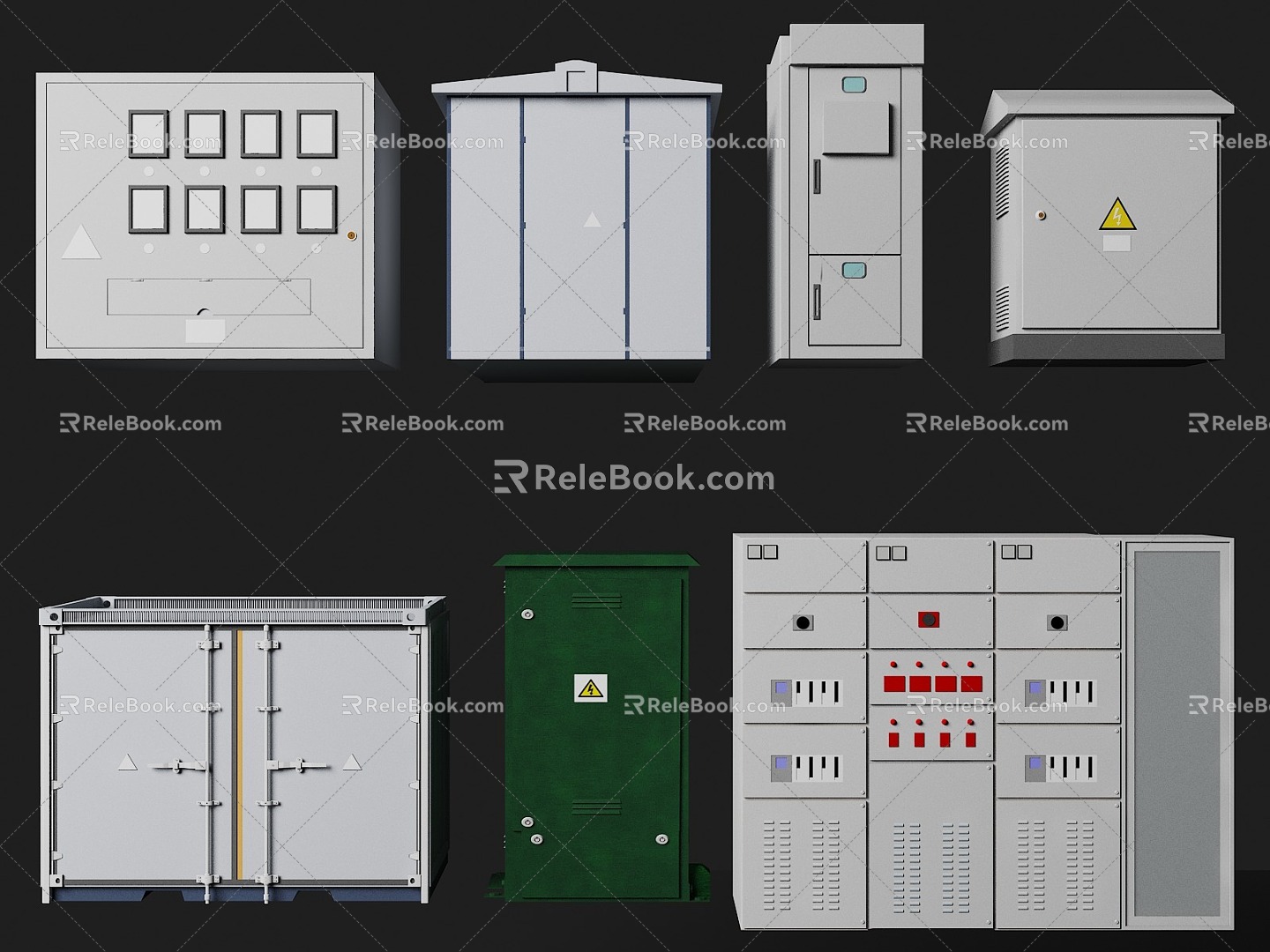 High and low voltage cabinet transformer distribution box distribution room ring network cabinet DC cabinet transformer strong and weak current box 3d model