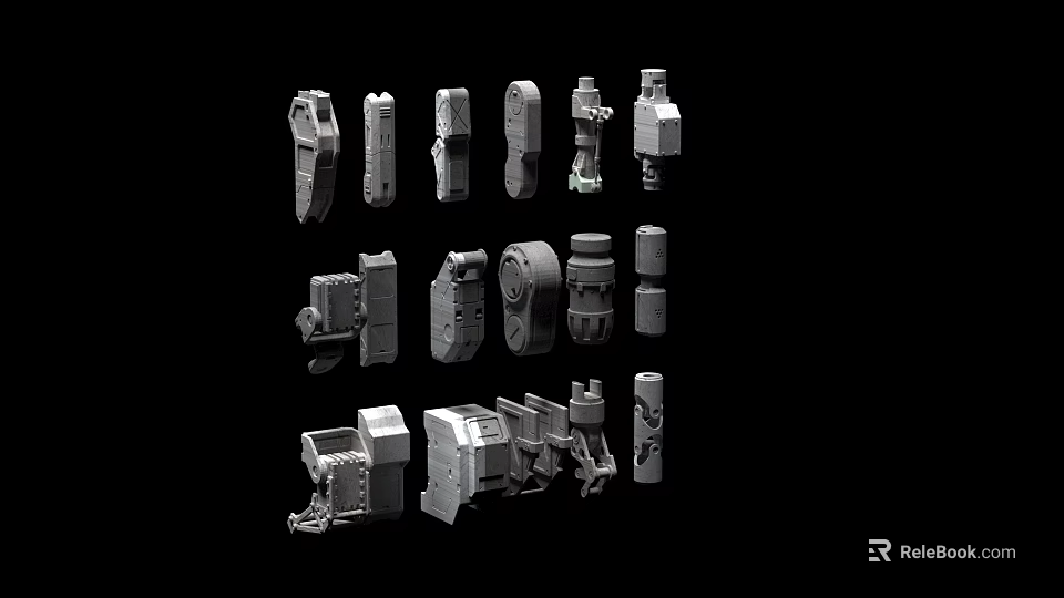 High Quality Industrial Equipment Mechanical Components And Spare Parts For Manufacturing Use 3d model 
