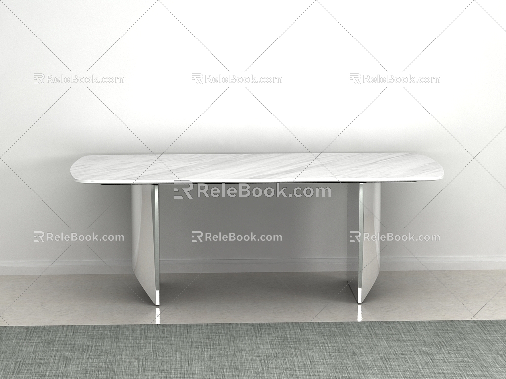 Light Luxury Dining Table 3d model