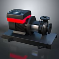 Black Red Industrial Water Pump With Motor Housing And Stable Metal Base