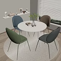 Modern leisure table and chair combination leisure table and chair 3d model