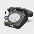 Vintage Rotary Dial Telephone Classic Old Fashioned Communication Gadget in Mobile Digital Collection