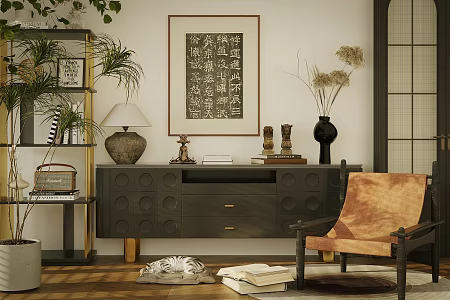 Log Style Entrance Cabinet Storage Cabinet Decorative Cabinet Decorative Cabinet Ornaments Storage Cabinet Side Cabinet Entrance Cabinet Bucket Cabinet Leisure Chair Single Person Sofa Antique Ornaments 3d model