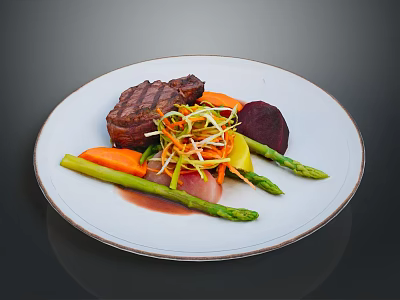 Western Steak Fast Food Western Fast Food Food Food Food Beverage Realistic 3d model