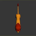 3D Rendered Cartoon Lion Character With Red Mane And Yellow Body Standing Pose