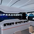 modern command center integrated command center 3d model