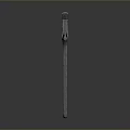 Old Textured Metal Wrench 3D Model On Gradient Gray Background 3d model