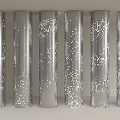 Hollow Cylinder Transparent Column Luminous Concrete Column Science and Technology Sense Decorative Column Gradient Perforated Column 3d model