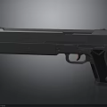 Highly Detailed Modern Tactical Pistol With Sleek Metal Body And Black Grip