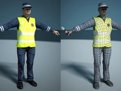 Traffic Police 3d model Traffic Police 3d model