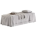 High Quality Medical Bed with Clean Sheets Pillow Towels and Tray