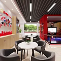 Vibrant Fire Science Popularization Education Base Featuring Red Background Firefighters Images Emblem And Open Book