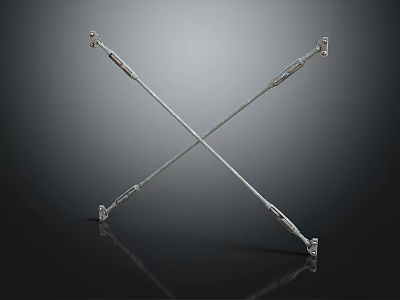 Heavy Duty Metal Support Brackets With Cross Design For Industrial Applications 3d model