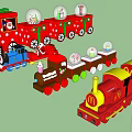 Vibrant Toy Trains With Cartoon Characters McDonald's Themed Carriages And Christmas Gift Decorations