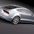 Stylish Silver Audi Coupe With Modern Sleek Body And Front Design Features 3d model