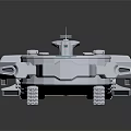 Futuristic Water Transport Vehicle With Sleek Silver Exterior And Yellow Accents