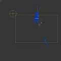 Golden Mechanical Rabbit Robot With Metallic Structure And Blue Luminous Components
