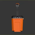 Portable Orange Insulated Cooler Box With Black Handle And TIGER Logo For Outdoor Use