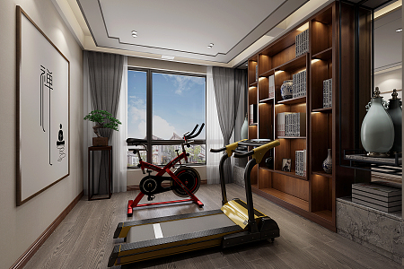 New Chinese Entertainment Room Gym 3d model