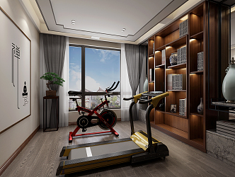 New Chinese Entertainment Room Gym 3d model