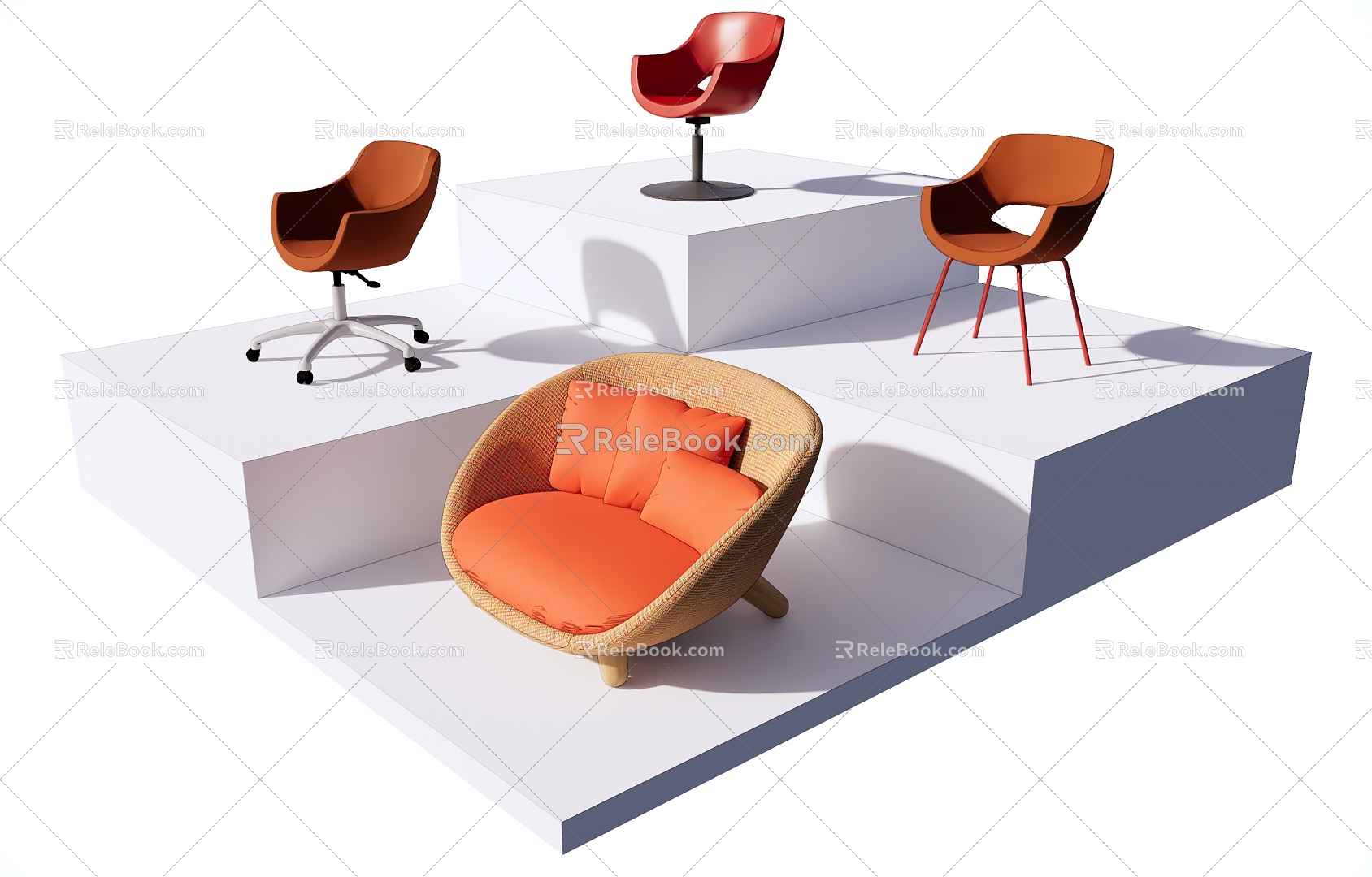 Modern office chair office chair combination model