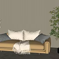 Double sofa 3d model