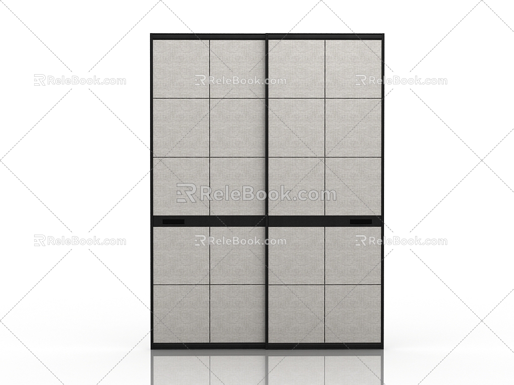 Wardrobe sliding door 3d model