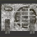 Rusty Metal Electronic Appliance With Industrial Grill Design And Support Legs