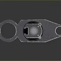 Tactical Serrated Knife With Silver Blade Black Textured Grip And Blade Hole