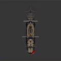 Classic Tall Sailing Ship With Multiple Masts Union Jack Flag And Black Gold Hull